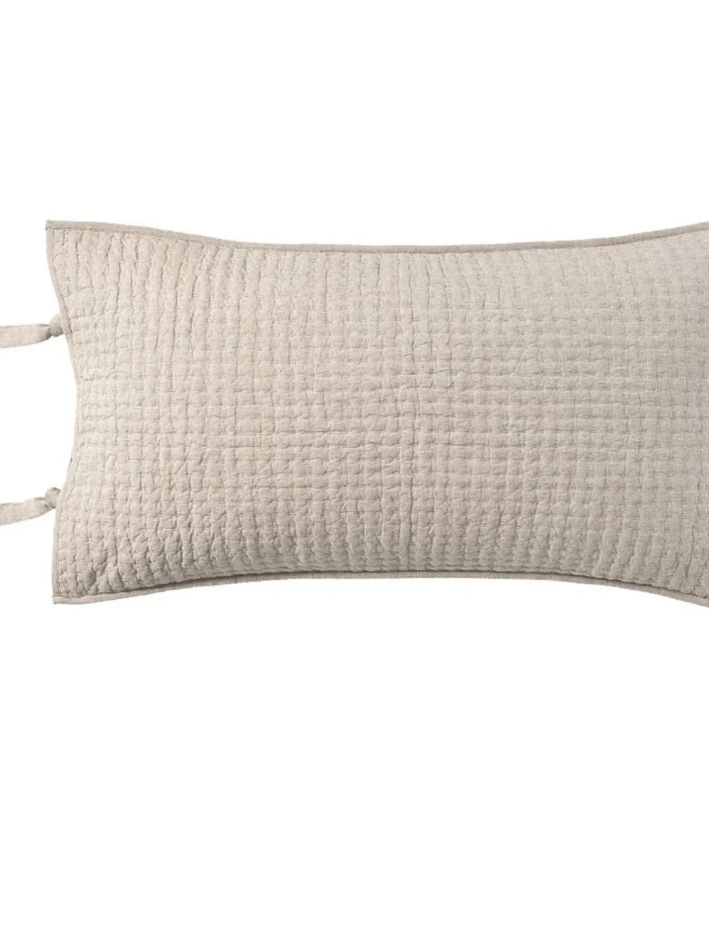 Pottery Barn Pickstitch King Pillow Shams Cotton Linen